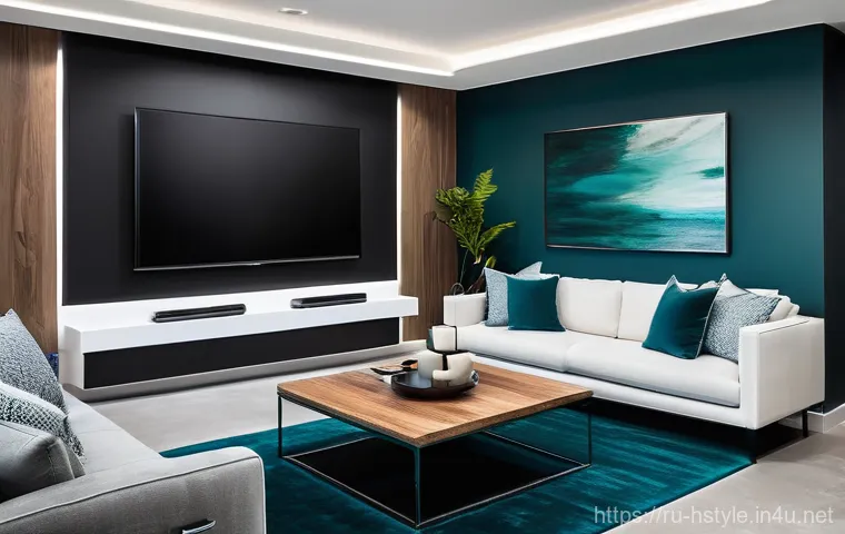 홈스타일링 실습 공간 구성 팁 - **Eco-Harmony Living Room: Natural Serenity**
    "A tranquil and inviting living room interior, emb...