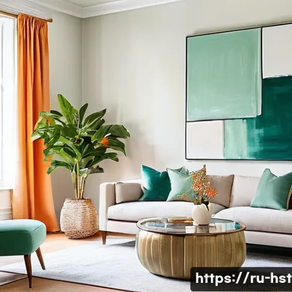 홈스타일링과 공간 연출 기술 - **A Serene and Inviting Living Room with Pastel Tones and Vibrant Accents.**
A bright and airy l...