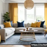홈스타일링과 미적 감각 키우는 법 - A stylish modern living room interior featuring a warm neutral color palette with beige and soft gra...